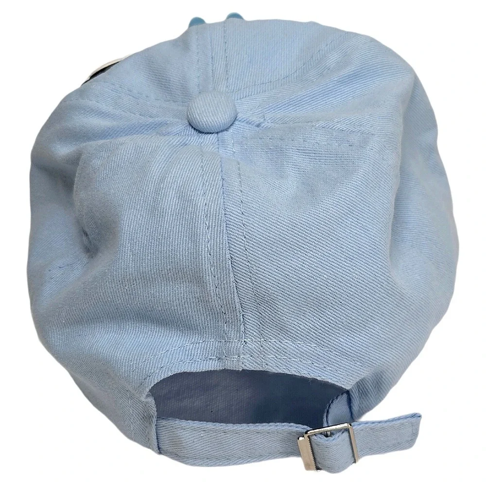Pop Mart Labubu Kids Light Blue Cotton Twill Baseball Cap Adjustable Hat patches